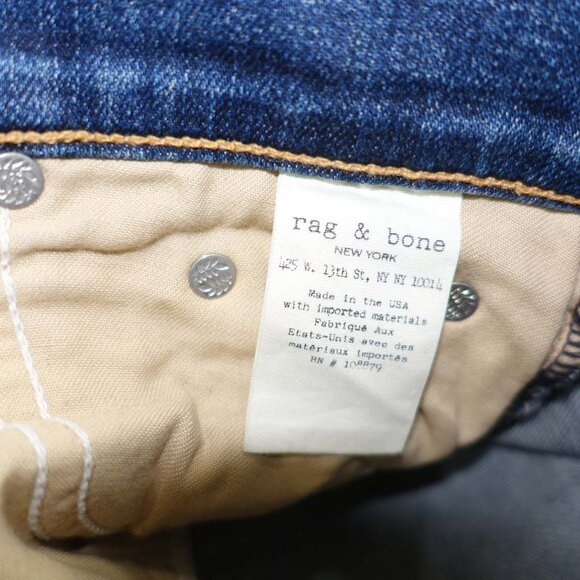 Rag & Bone Women's Skinny Jeans Size 25 Blue Low Rise 28" Inseam La Paz Wash - Picture 5 of 8